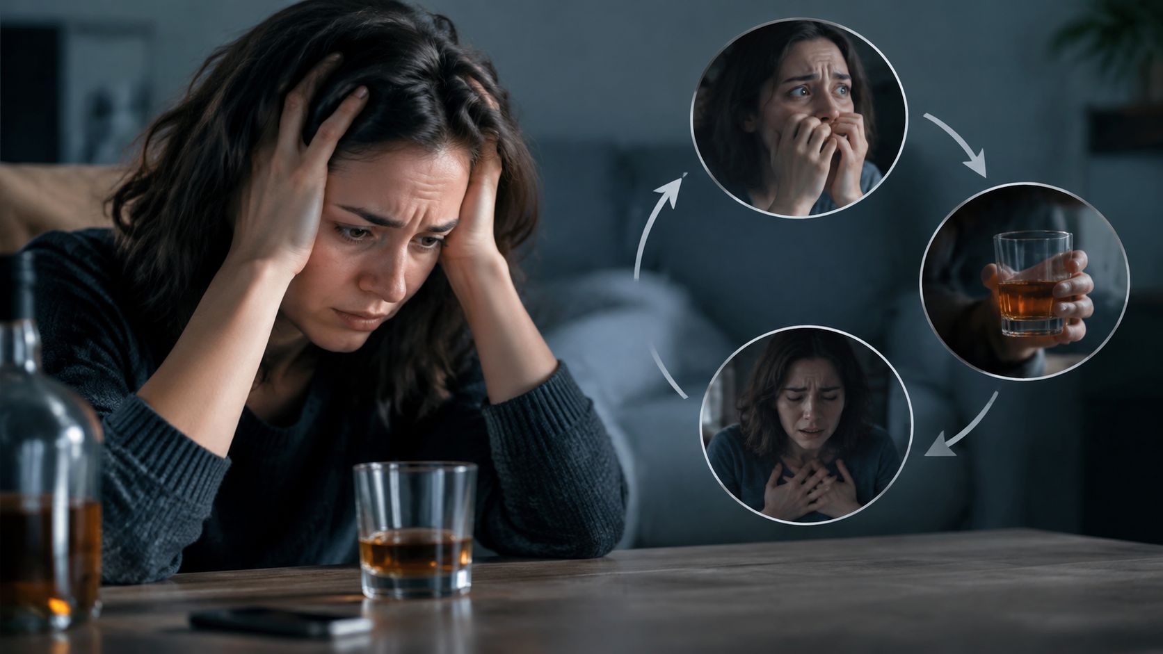 Błędne koło: Lęk, alkohol, jeszcze większy lęk